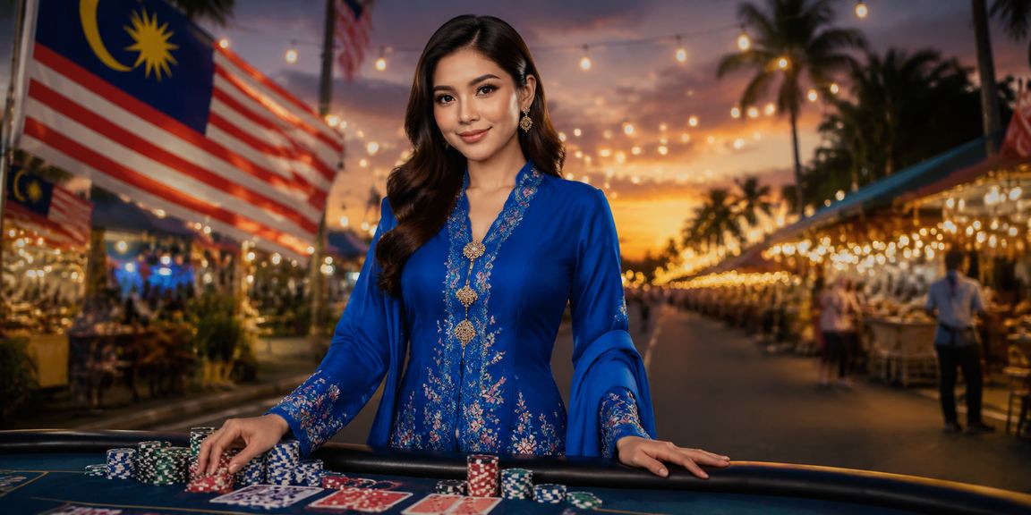 Permainan poker bergaya Malaysia dengan pakaian baju kurung dan platform dior888